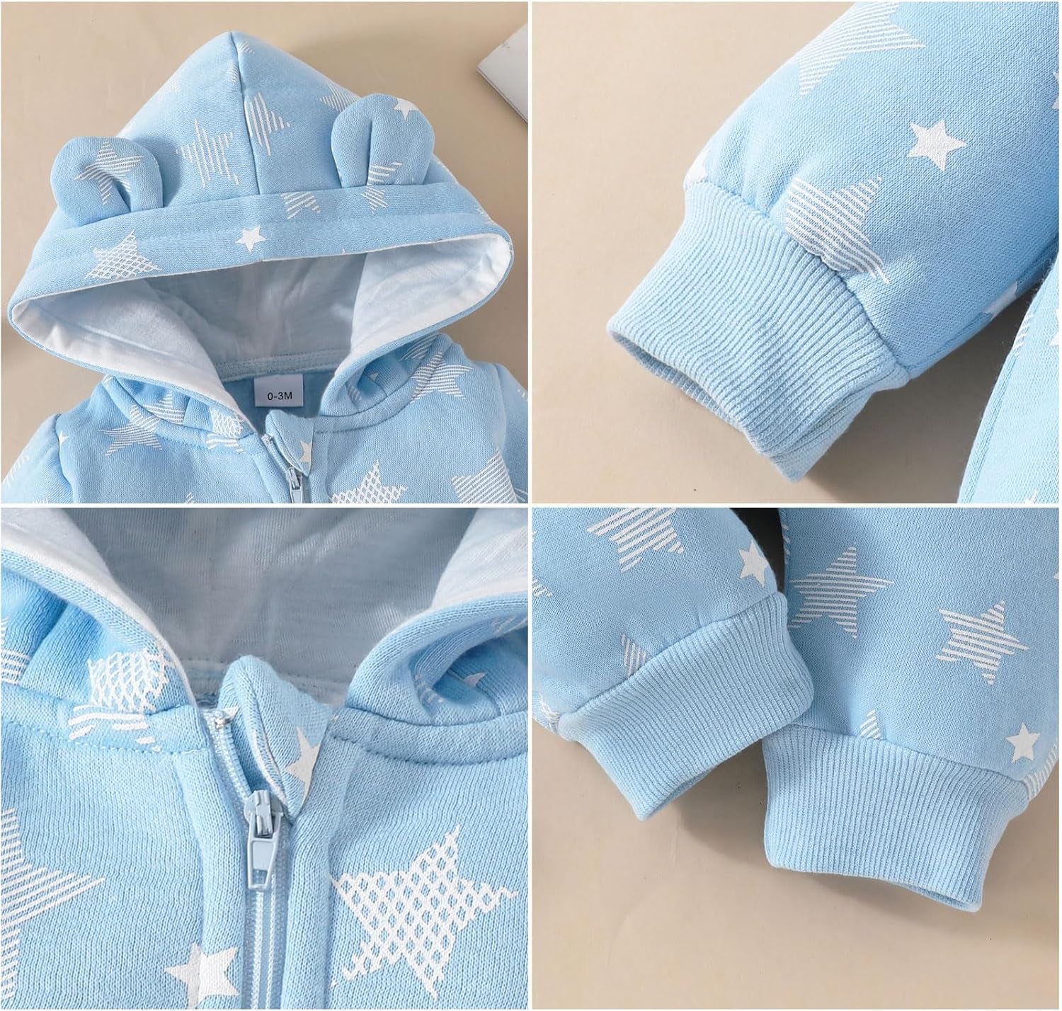 Newborn Baby Girl Winter Outfit Hooded Jumpsuit Infant One Piece Romper Baby Warm Snowsuit Clothes Gifts Set